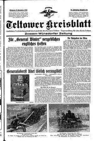 Teltower Kreisblatt vom 19.11.1941