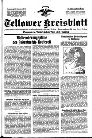 Teltower Kreisblatt vom 20.11.1941