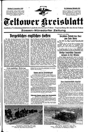 Teltower Kreisblatt vom 21.11.1941