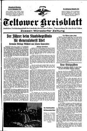 Teltower Kreisblatt on Nov 22, 1941
