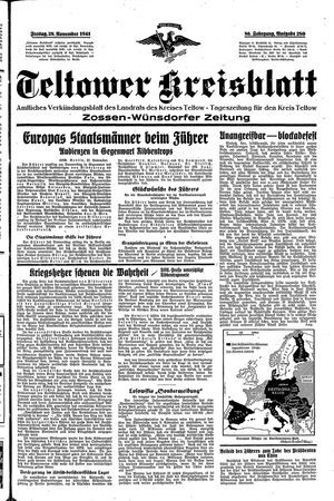 Teltower Kreisblatt vom 28.11.1941