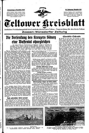 Teltower Kreisblatt vom 04.12.1941