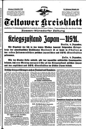 Teltower Kreisblatt vom 08.12.1941