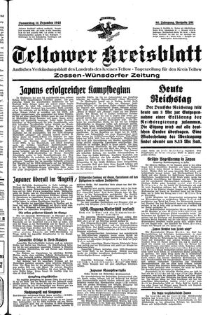 Teltower Kreisblatt vom 11.12.1941