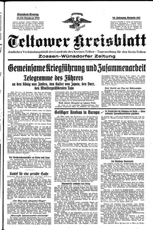 Teltower Kreisblatt vom 13.12.1941