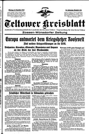 Teltower Kreisblatt vom 15.12.1941