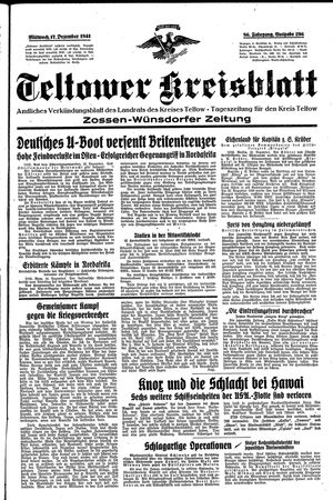 Teltower Kreisblatt vom 17.12.1941