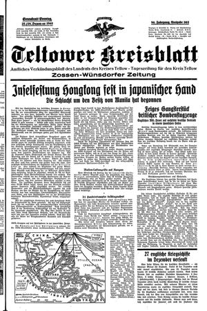 Teltower Kreisblatt vom 27.12.1941