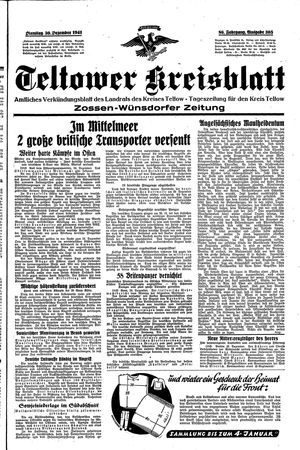 Teltower Kreisblatt vom 30.12.1941