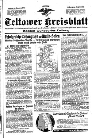 Teltower Kreisblatt vom 31.12.1941
