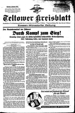 Teltower Kreisblatt vom 02.01.1942