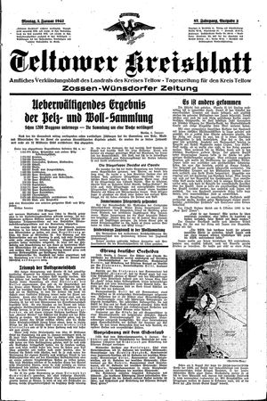 Teltower Kreisblatt on Jan 5, 1942