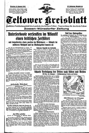 Teltower Kreisblatt on Jan 13, 1942
