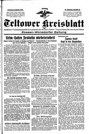 Teltower Kreisblatt vom 20.01.1942