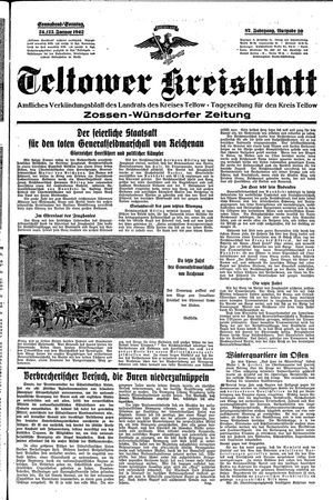 Teltower Kreisblatt vom 24.01.1942