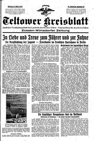 Teltower Kreisblatt on Mar 23, 1942