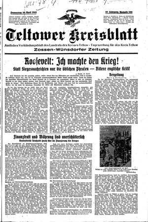 Teltower Kreisblatt on Apr 30, 1942