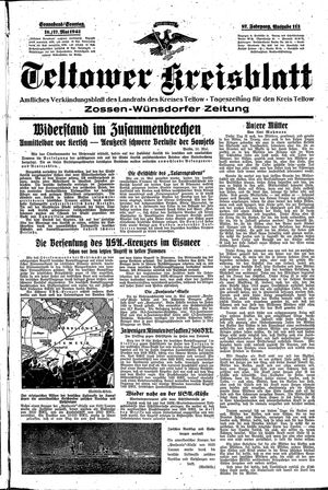 Teltower Kreisblatt vom 16.05.1942