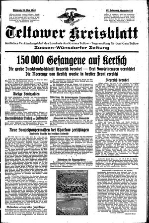 Teltower Kreisblatt vom 20.05.1942
