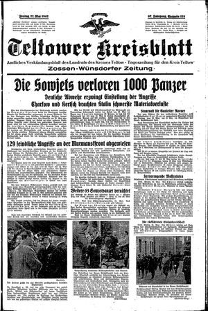 Teltower Kreisblatt vom 22.05.1942