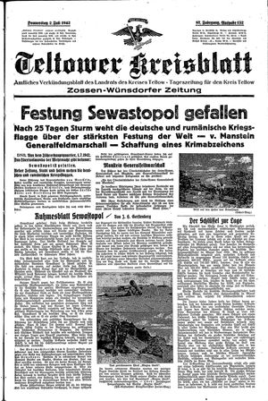 Teltower Kreisblatt vom 02.07.1942