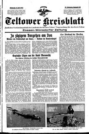 Teltower Kreisblatt vom 22.07.1942
