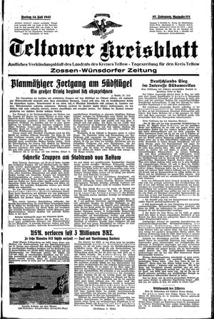 Teltower Kreisblatt vom 24.07.1942
