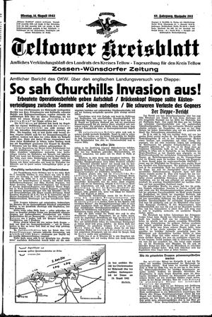 Teltower Kreisblatt vom 31.08.1942