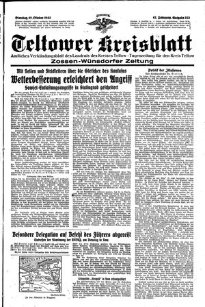 Teltower Kreisblatt vom 27.10.1942