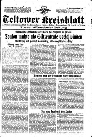 Teltower Kreisblatt vom 28.11.1942