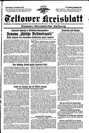 Teltower Kreisblatt vom 17.12.1942