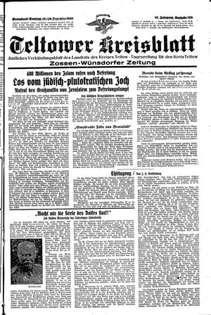 Teltower Kreisblatt vom 19.12.1942