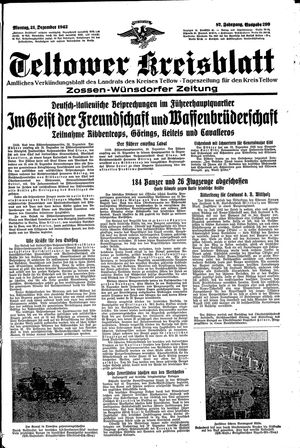 Teltower Kreisblatt vom 21.12.1942