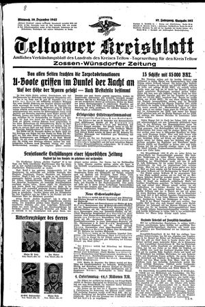 Teltower Kreisblatt vom 30.12.1942