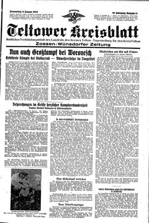 Teltower Kreisblatt on Jan 14, 1943