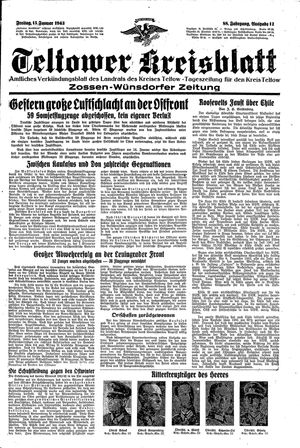 Teltower Kreisblatt vom 15.01.1943