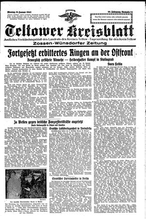 Teltower Kreisblatt vom 18.01.1943