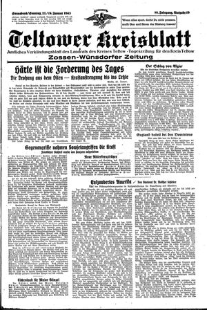 Teltower Kreisblatt vom 23.01.1943