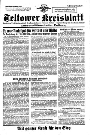 Teltower Kreisblatt vom 28.01.1943