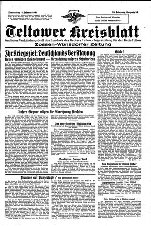 Teltower Kreisblatt on Feb 11, 1943
