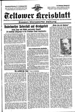 Teltower Kreisblatt on Feb 27, 1943