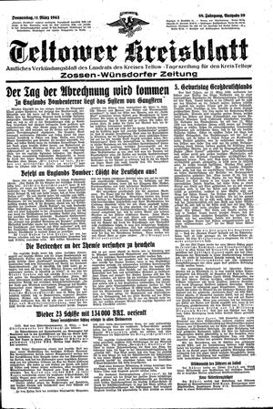 Teltower Kreisblatt vom 11.03.1943