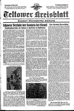 Teltower Kreisblatt on Mar 25, 1943