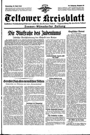 Teltower Kreisblatt vom 29.04.1943
