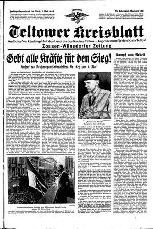 Teltower Kreisblatt vom 30.04.1943