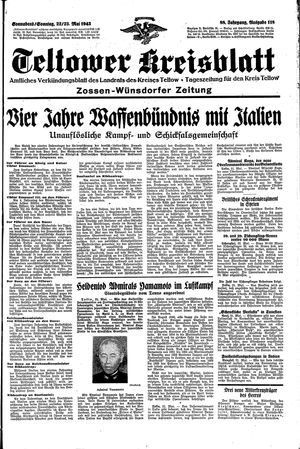 Teltower Kreisblatt vom 22.05.1943