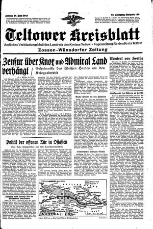 Teltower Kreisblatt vom 18.06.1943