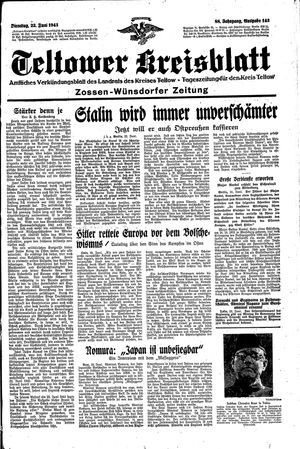 Teltower Kreisblatt vom 22.06.1943