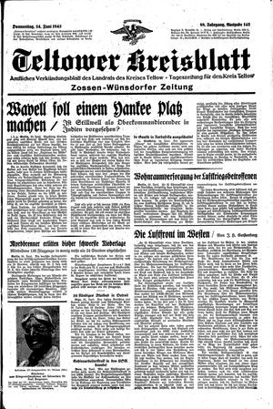 Teltower Kreisblatt vom 24.06.1943