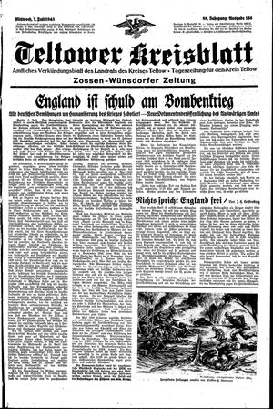 Teltower Kreisblatt vom 07.07.1943